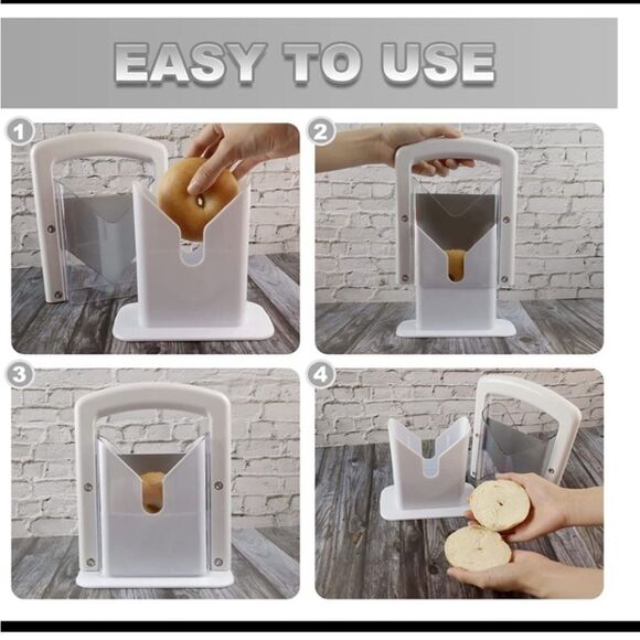 Larien Original Bagel Guillotine Bagel Biter Slicer Commercial Copyright 1996 - Picture 9 of 10